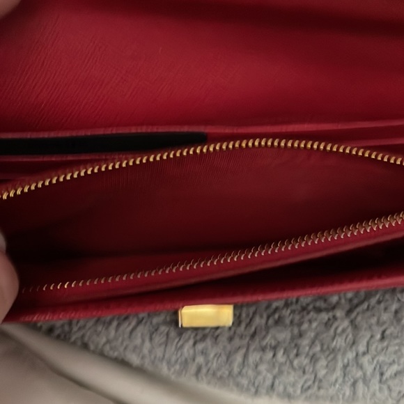 Prada Saffiano Red Leather Heart Wallet - Picture 9 of 16